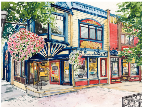 The Marmalade Cat Cafe - Beeblago Art Watercolour Print