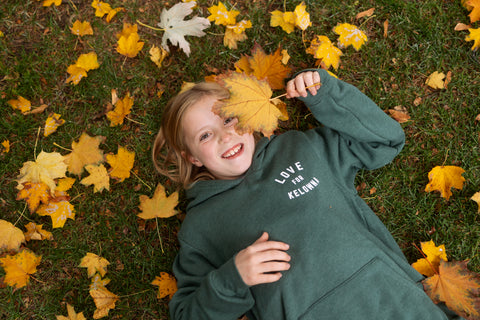 Heather Forest Green 'Love for Kelowna' Youth Hoodie