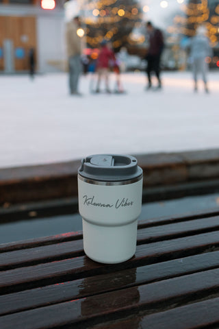 White 'Kelowna Vibes' 12oz Insulated Travel Mug