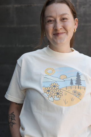 Cream Ashleigh Green 'Kelowna • Canada' T-shirt