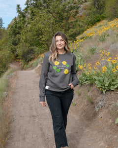 Charcoal Heather Arrowleaf 'Kelowna Vibes' Crewneck