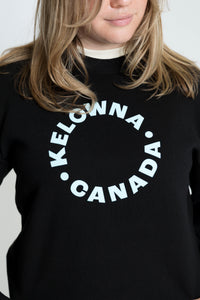 Black/Blue 'Kelowna • Canada' Crewneck