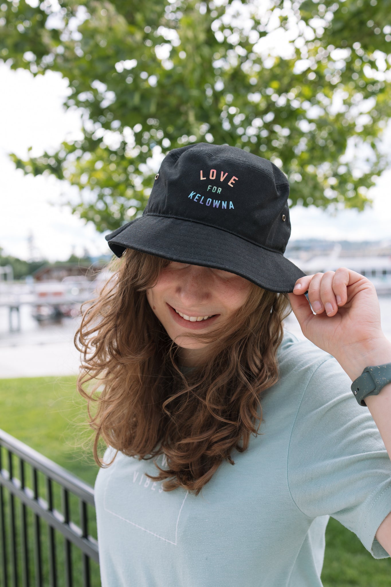 Black 'Love for Kelowna' Bucket Hat