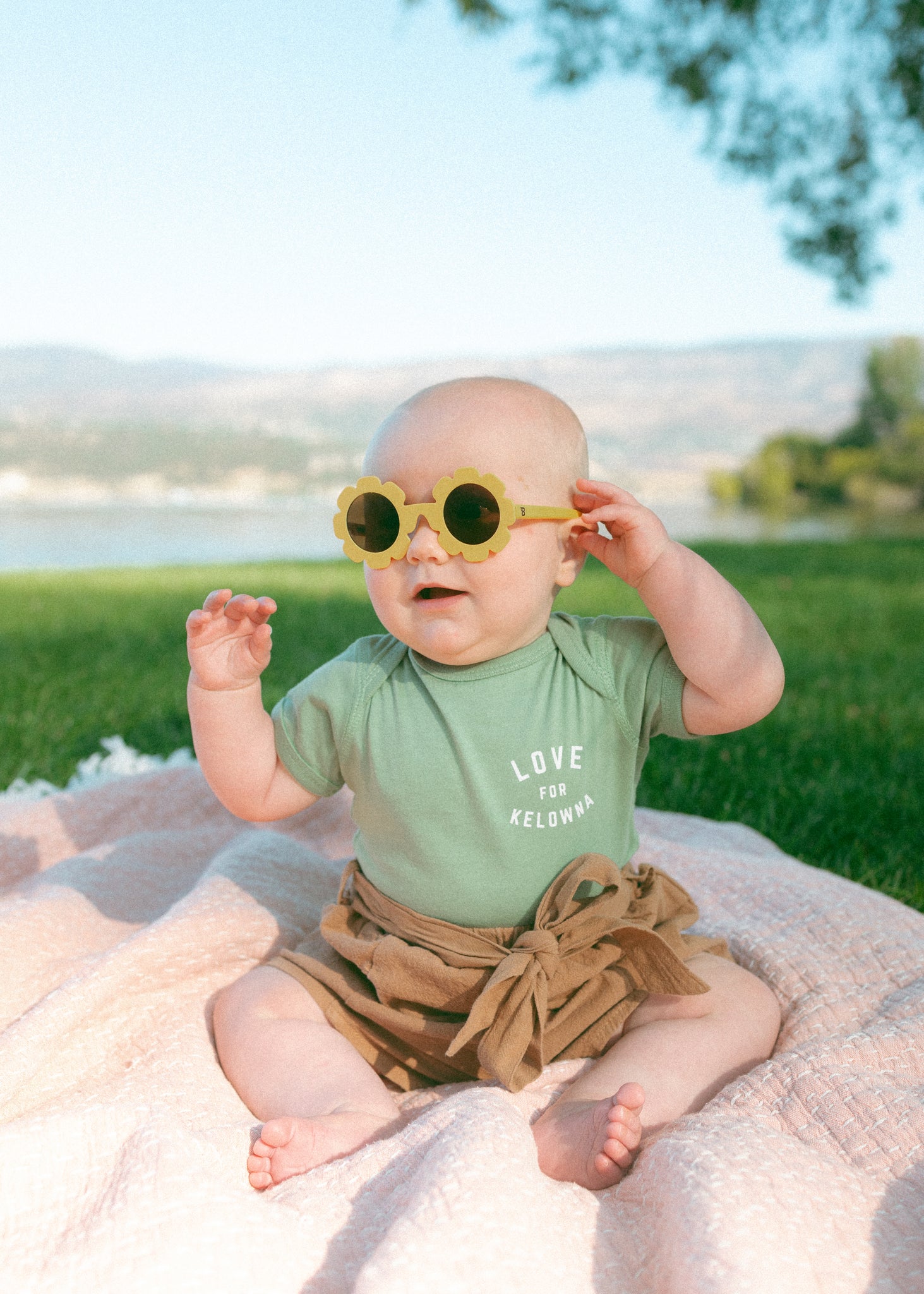 Sage 'Love for Kelowna' Baby Onesie