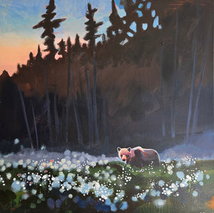 Meditating at Dusk - Sarah Lewke Original Painting