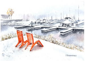 Winter Bliss - Beeblago Art Watercolour Print