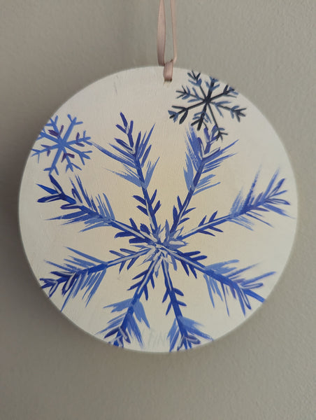 'Blue, Gold & Snowflake' Ornament