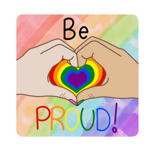 Rainbow 'Be Proud' Vinyl Sticker