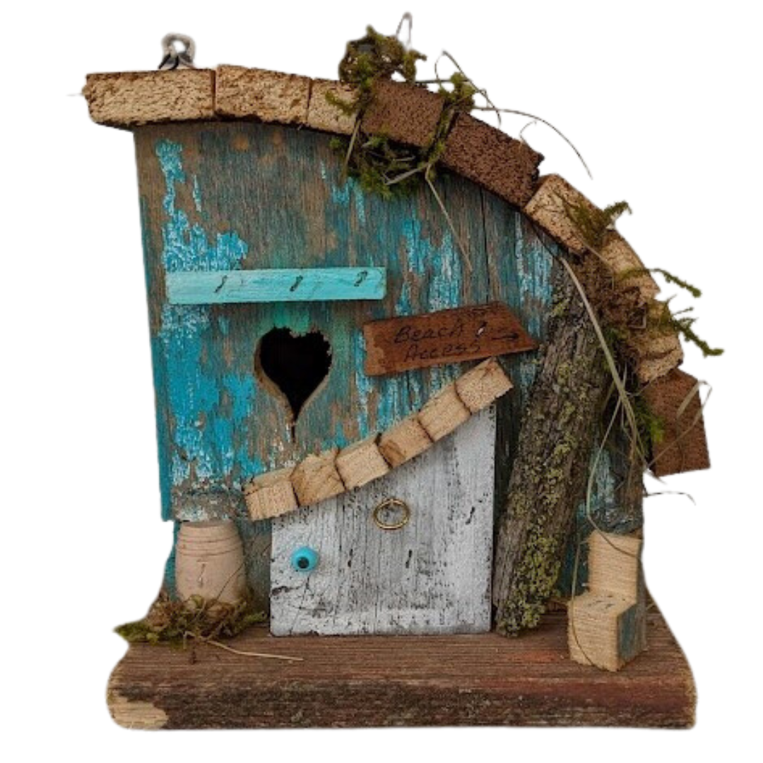 "Beach Access" Wooden Birdhouse