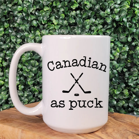 Canadian as Puck Ceramic Mug