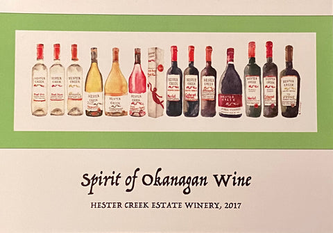 Spirit of Okanagan Wine - Beeblago Art Watercolour Art Card