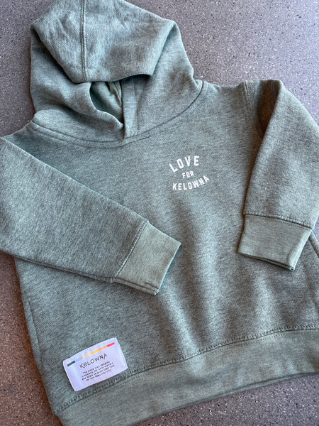 Sage Heather 'Love for Kelowna' Toddler Hoodie