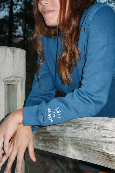 Blue 'Kelowna Mountain Wave' Crewneck