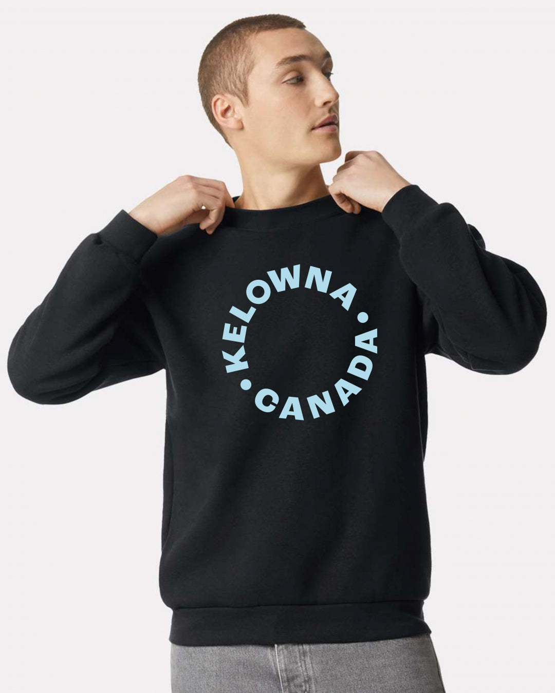 Black/Blue 'Kelowna • Canada' Crewneck