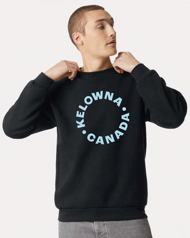 Black/Blue 'Kelowna • Canada' Crewneck