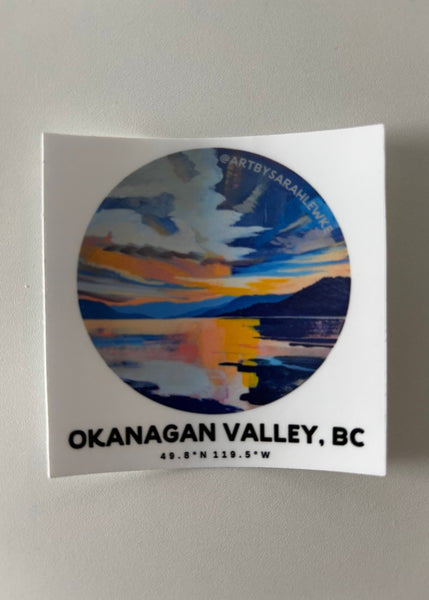 'Okanagan Valley' Sticker by Sara Lewke