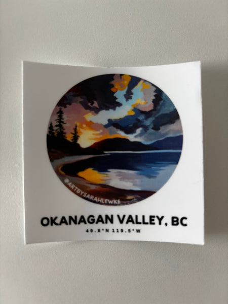 'Okanagan Valley' Sticker by Sara Lewke