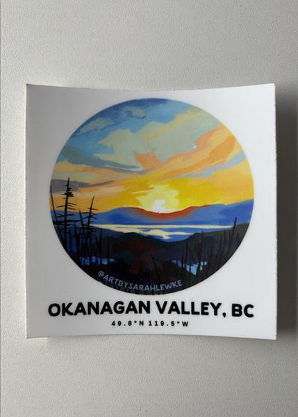 'Okanagan Valley' Sticker by Sara Lewke