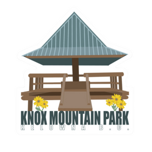 'Knox Mountain Park' Vinyl Sticker