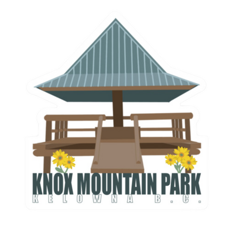 'Knox Mountain Park' Vinyl Sticker