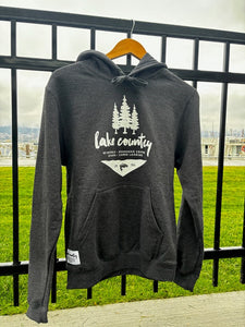 Jet Black Heather 'Lake Country' Hoodie