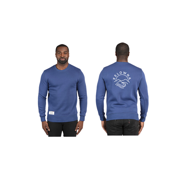 Blue 'Kelowna Mountain Wave' Crewneck