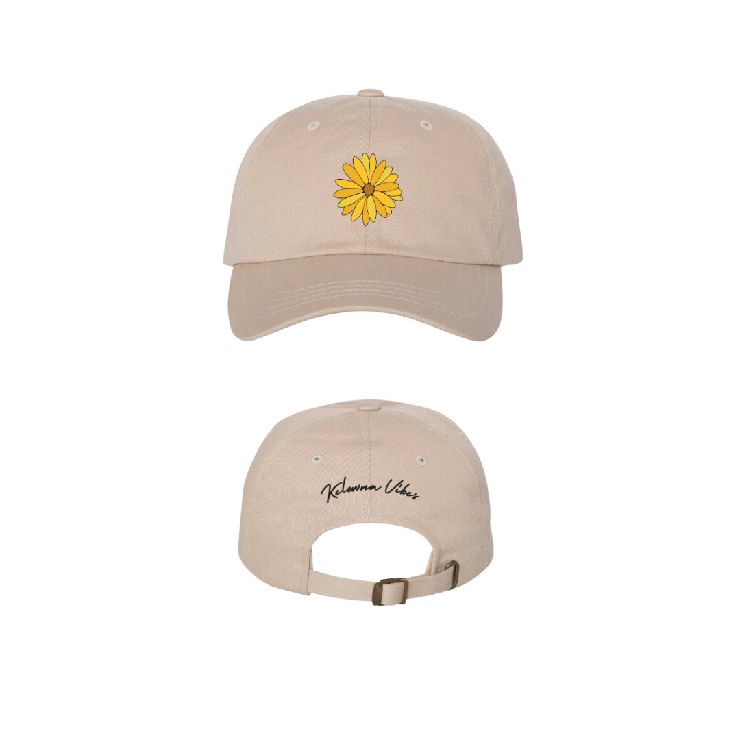 Beige 'Kelowna Sunflower' Dad Hat