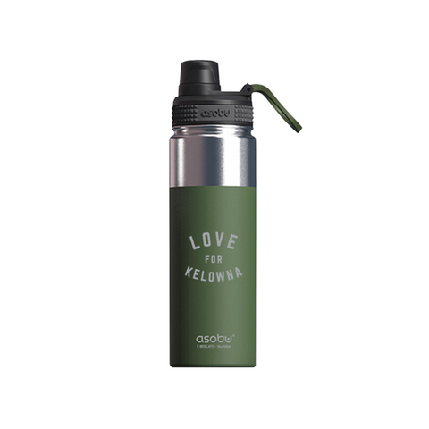Green 'Love for Kelowna' Reusable Water Bottle