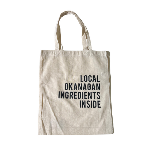 'Local Okanagan Ingredients Inside' Canvas Tote Bag