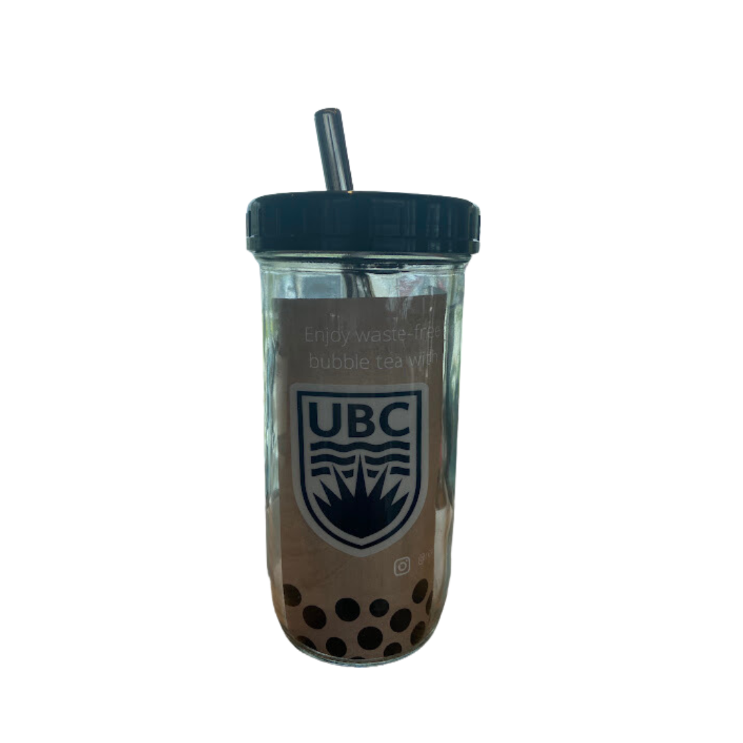 UBC Black Lid Reusable Bubble Tea Cup