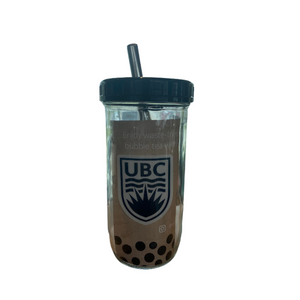 UBC Black Lid Reusable Bubble Tea Cup