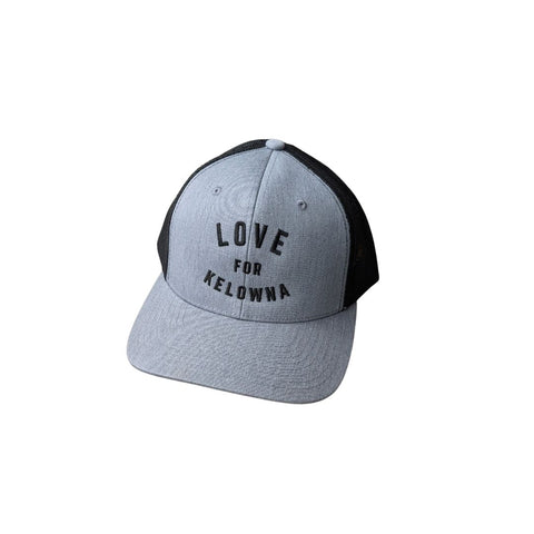 Grey and Black 'Love for Kelowna' Snapback Trucker Hat