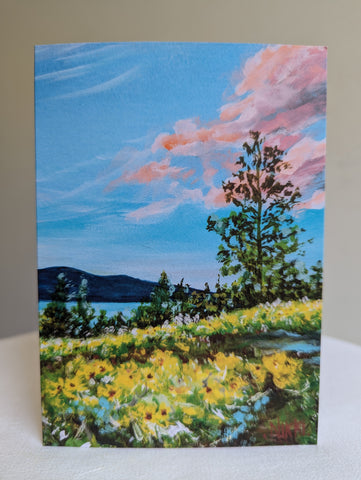 'Pink Clouds and Arrowleaf' Art Card