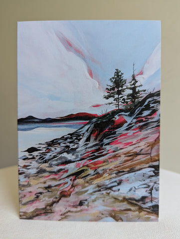 'Okanagan Mountain Park Beach' Art Card