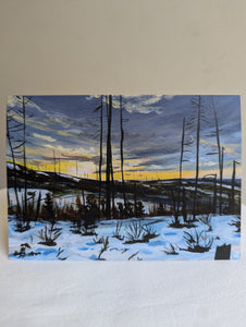 'Winter Sunset at Myra-Bellevue Park' Art Card