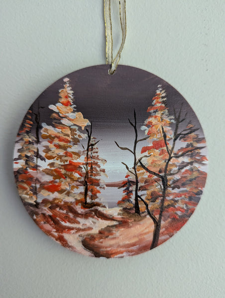 'Autumn Leaves & Greenery' Ornament