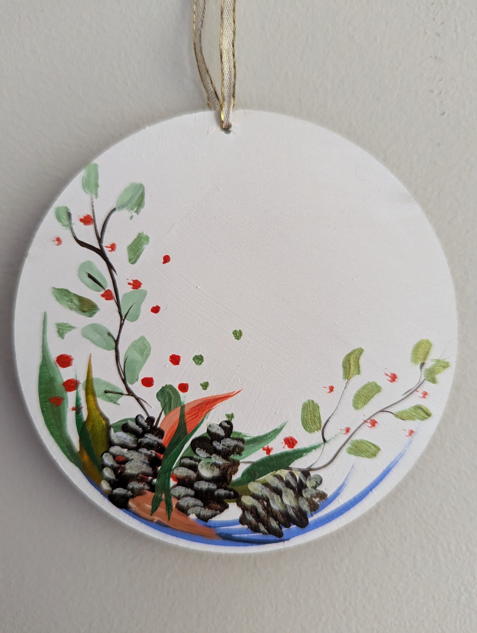 'Autumn Leaves & Greenery' Ornament