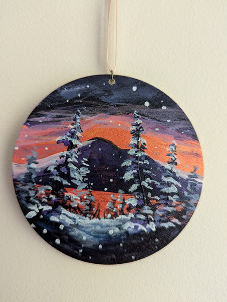 'Snowfall & Pinecones' Ornament