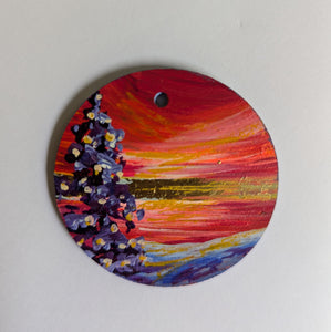 'Red, Gold & Purple Mountains' Mini Ornament