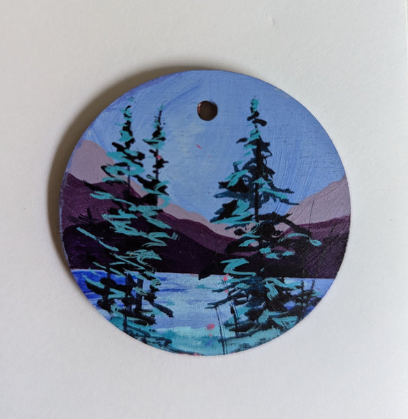 'Red, Gold & Purple Mountains' Mini Ornament