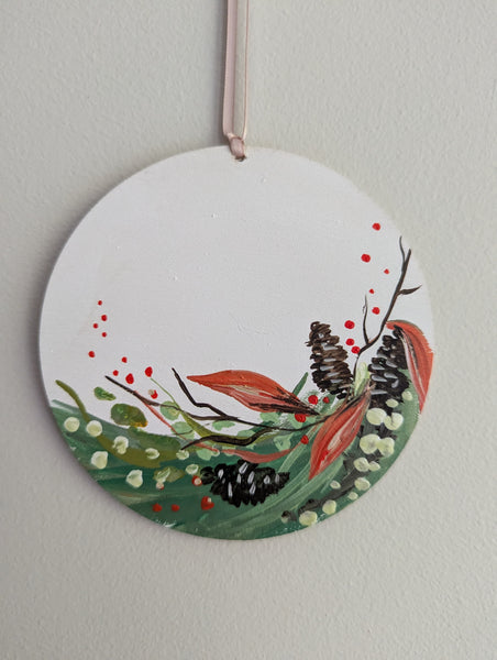 'Single Tracks, & Pinecones' Ornament