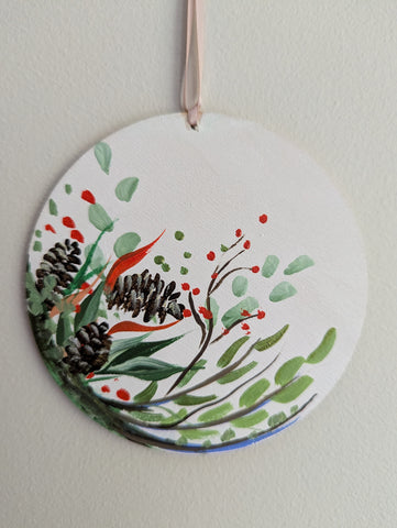 'Snowtracks & Pinecones' Ornament