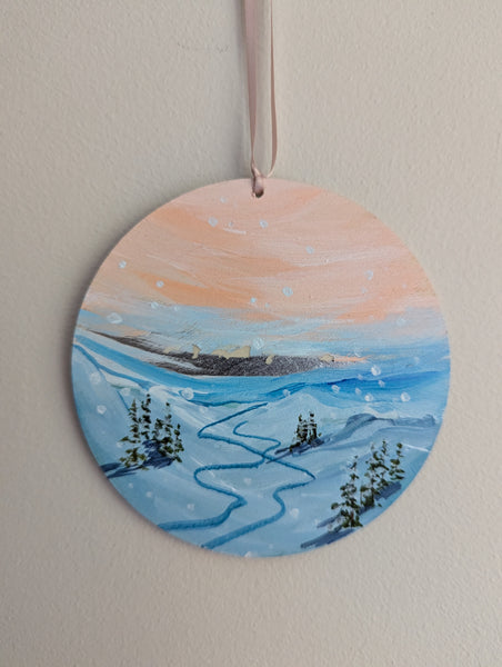 'Snowtracks & Pinecones' Ornament