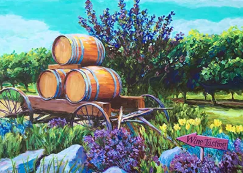 Wine Tasting - Randall Young Print