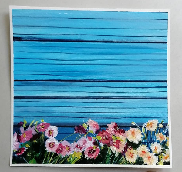 'Farm Flowers' Original Artwork