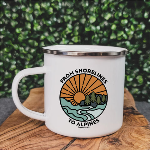 Shorelines to Alpines Camp Mug