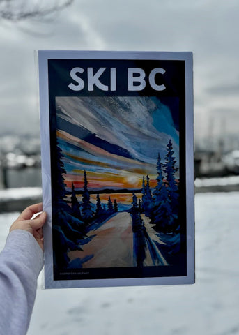 'Ski BC' Print by Sara Lewke