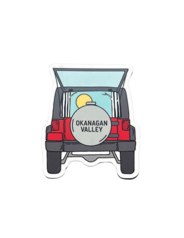 Jeep 'Okanagan Valley' Vinyl Sticker