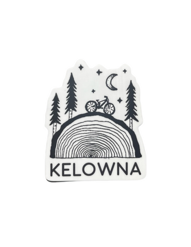 Biking Log 'Kelowna' Vinyl Sticker