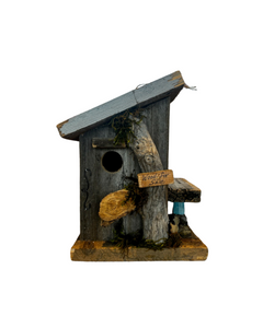 Natural 'Wood for Sale' Wooden Birdhouse